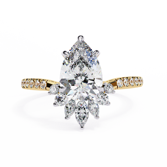 Valleria d’Orlean Pear Solitaire Ring