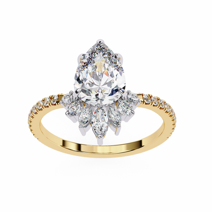 Valleria d’Orlean Pear Solitaire Ring