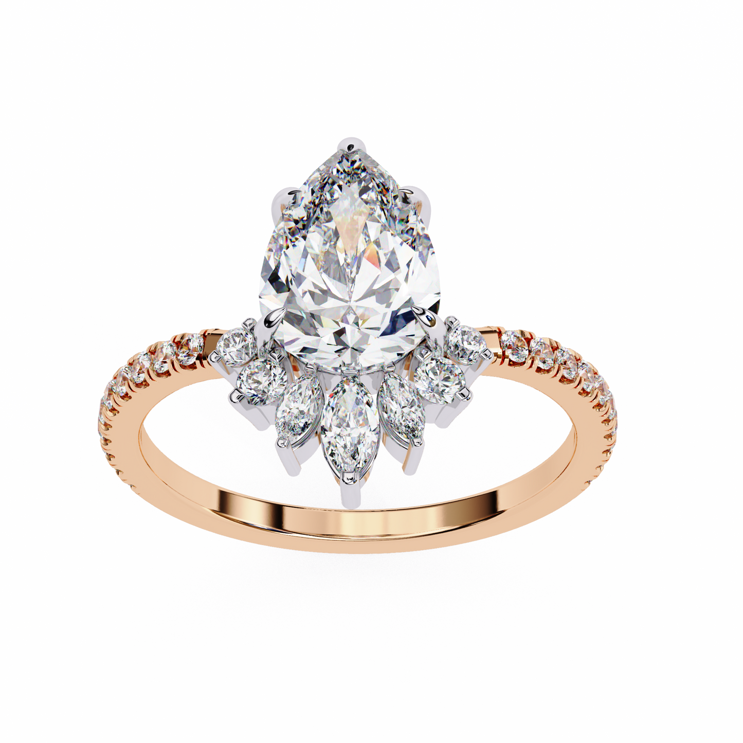 Valleria d’Orlean Pear Solitaire Ring