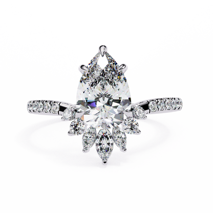Valleria d’Orlean Pear Solitaire Ring