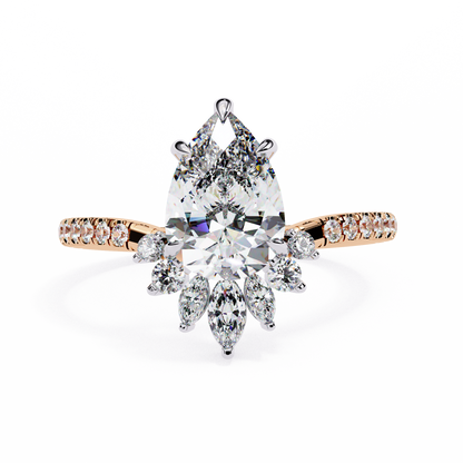 Valleria d’Orlean Pear Solitaire Ring