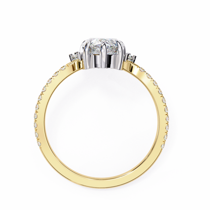 Valleria d’Orlean Pear Solitaire Ring
