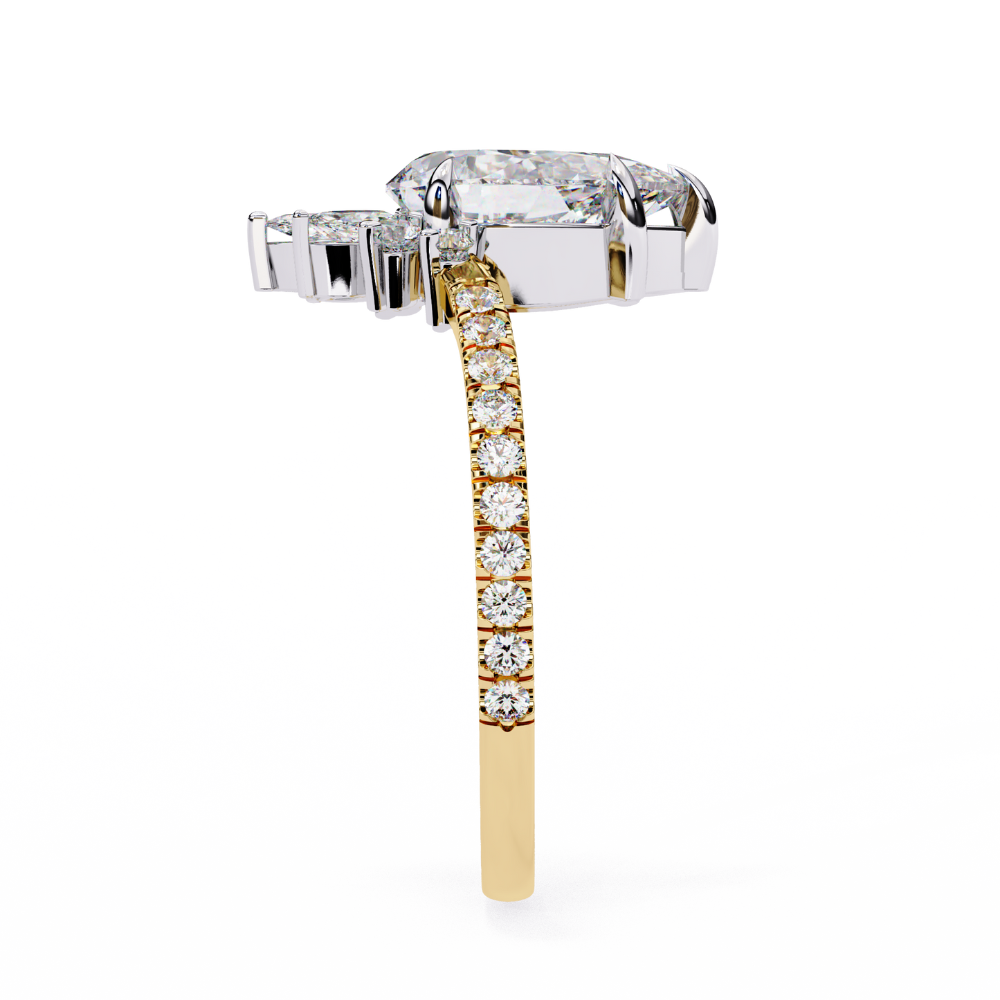Valleria d’Orlean Pear Solitaire Ring