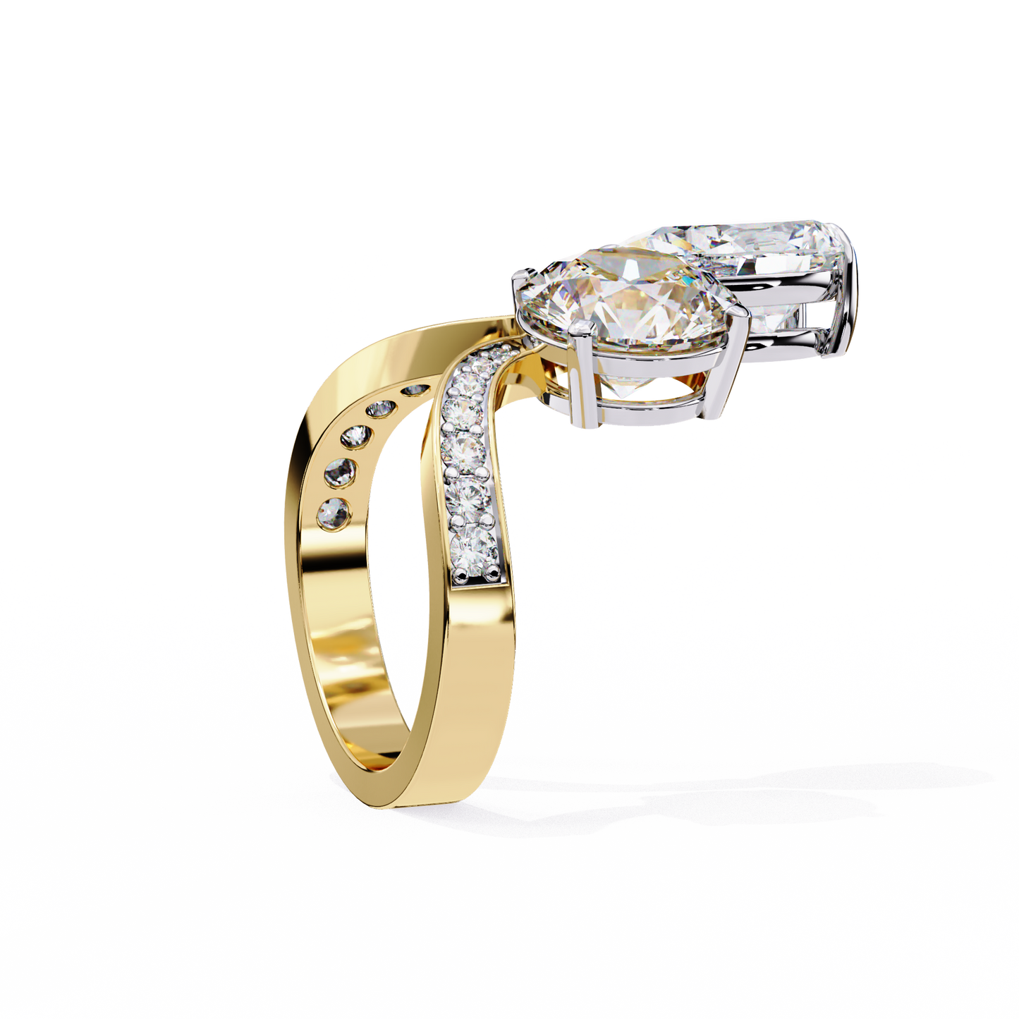 Adoria Lumiere Toi-et-Moi Solitaire Ring