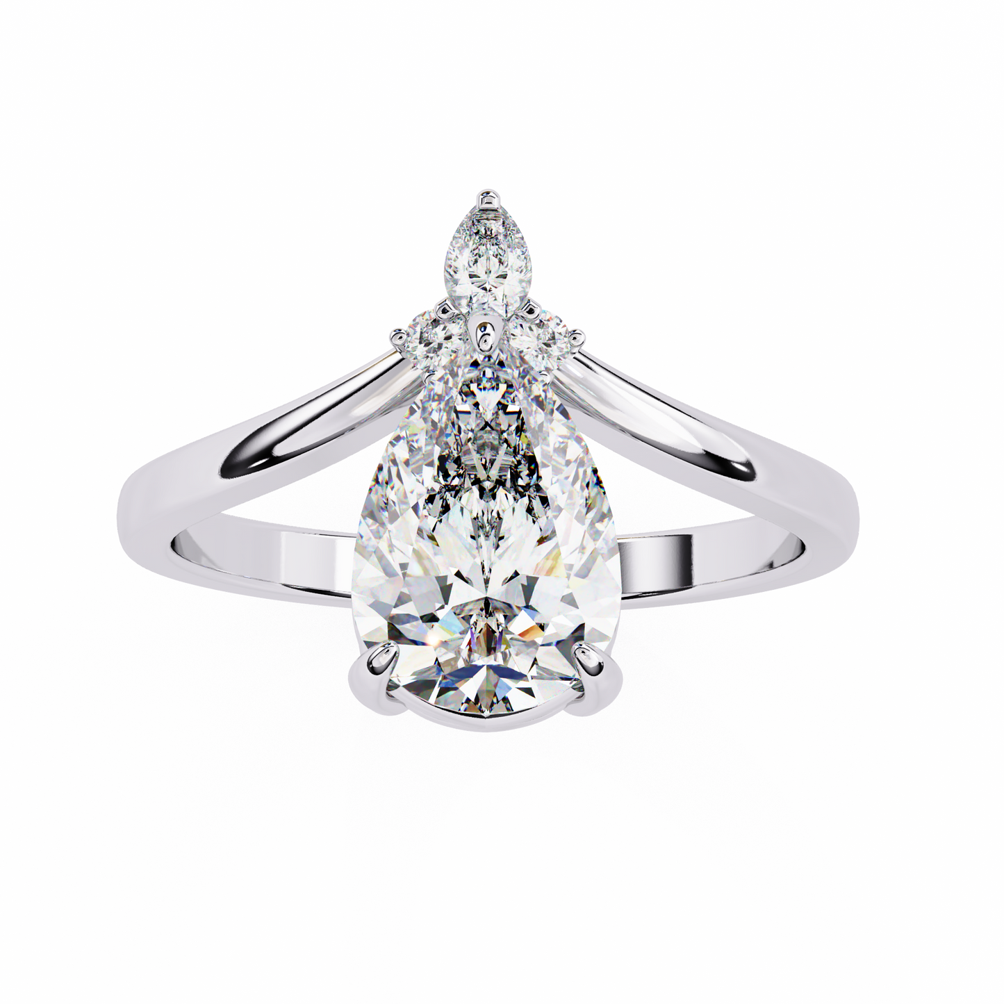 Duchess Aurevo Pear Solitaire Ring