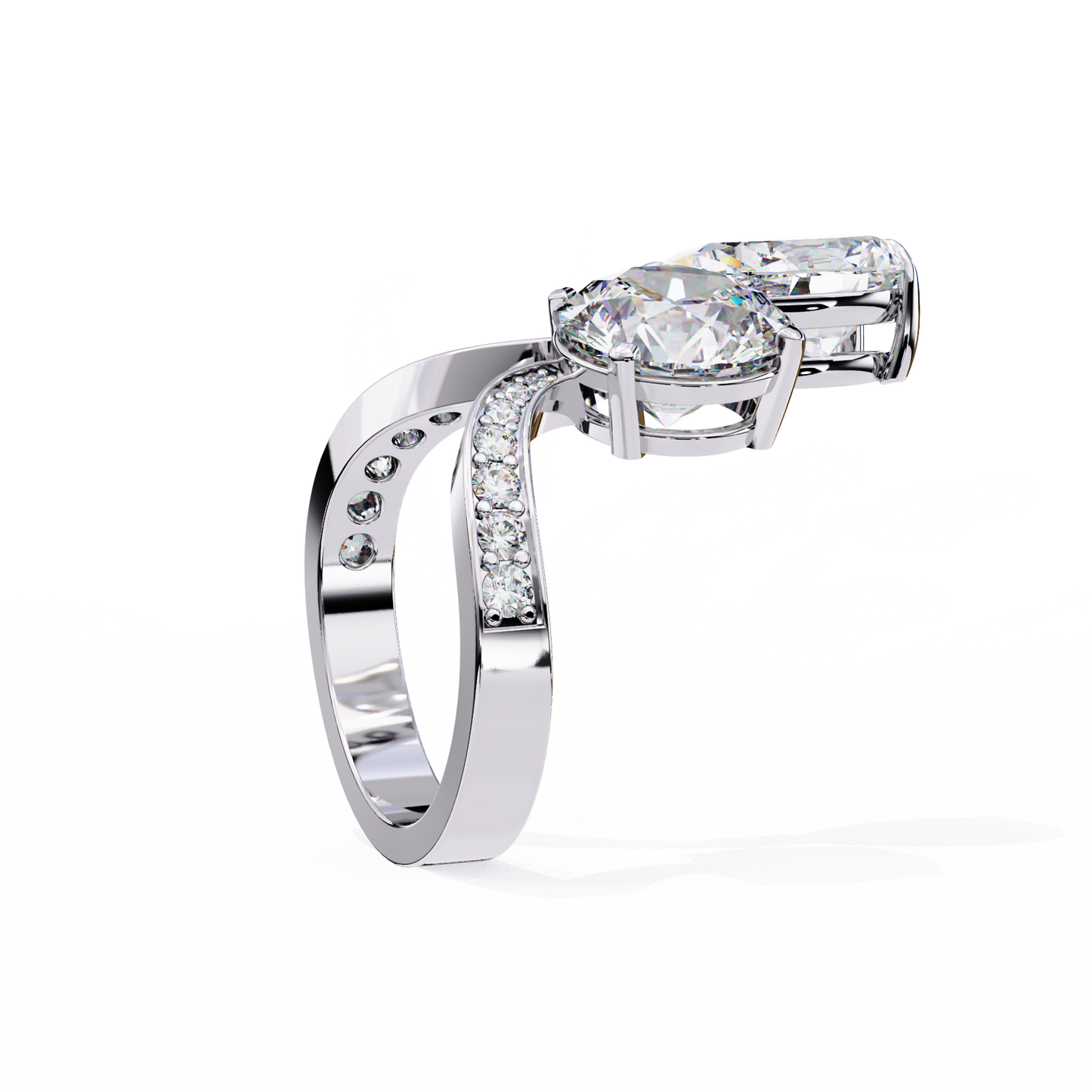 Adoria Lumiere Toi-et-Moi Solitaire Ring