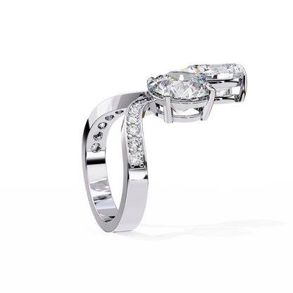 Adoria Lumiere Toi-et-Moi Solitaire Ring