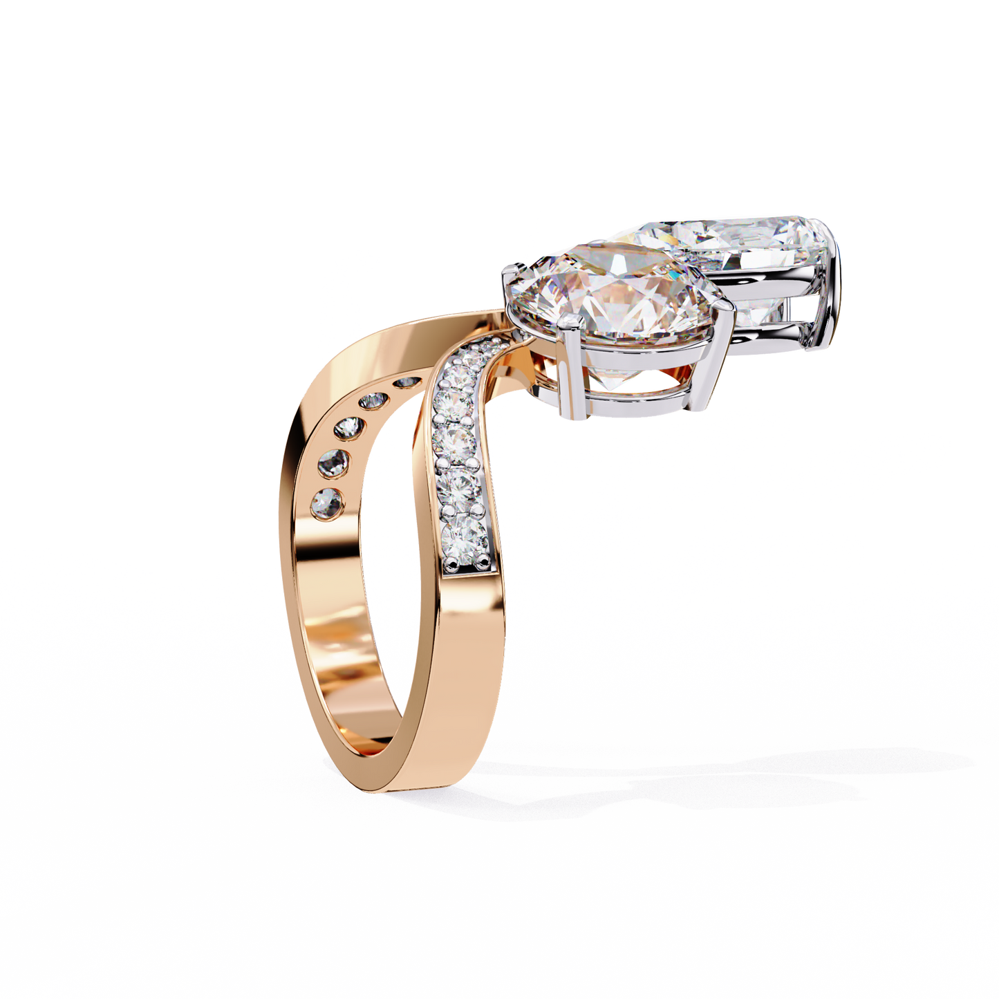 Adoria Lumiere Toi-et-Moi Solitaire Ring