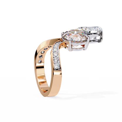 Adoria Lumiere Toi-et-Moi Solitaire Ring