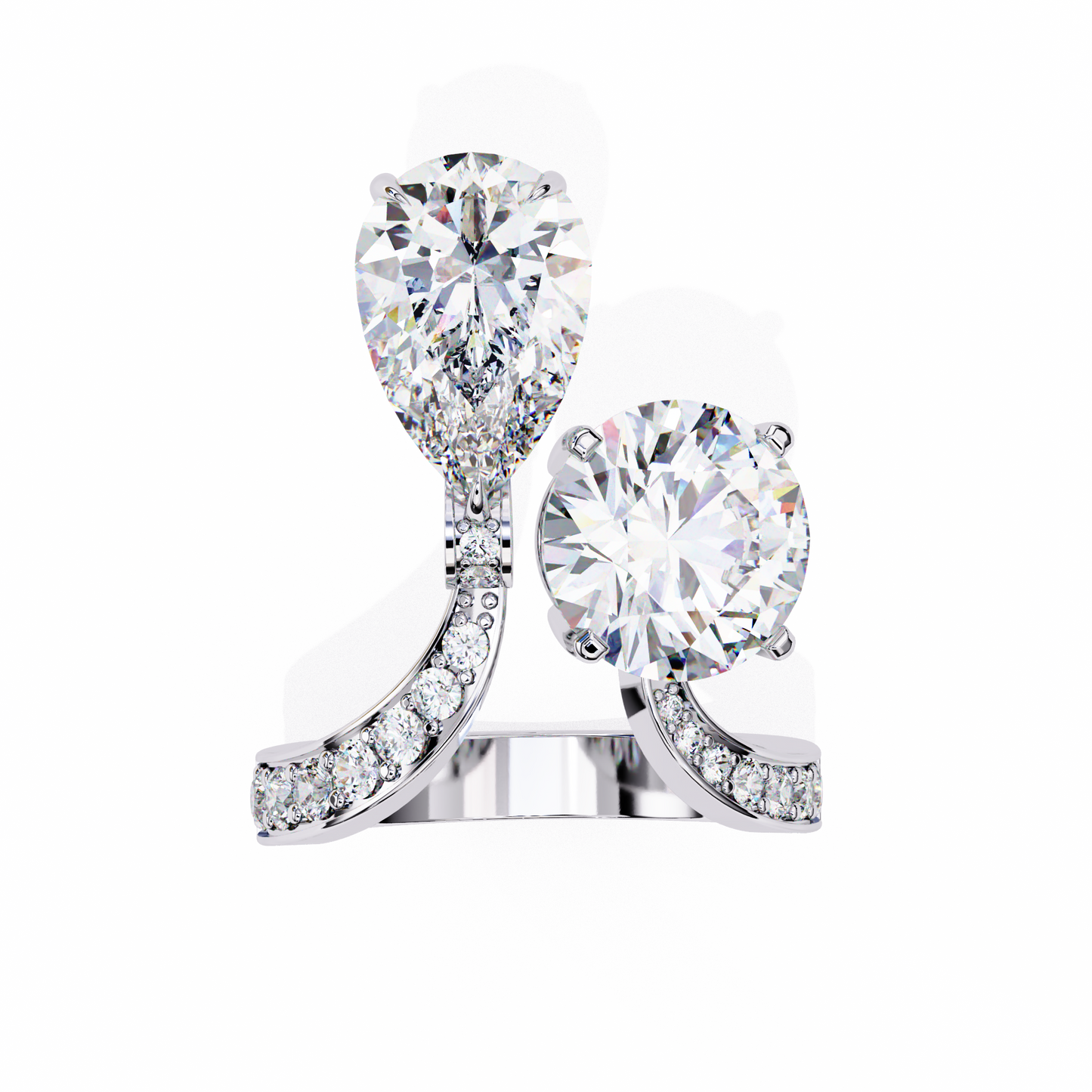 Adoria Lumiere Toi-et-Moi Solitaire Ring