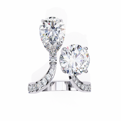 Adoria Lumiere Toi-et-Moi Solitaire Ring