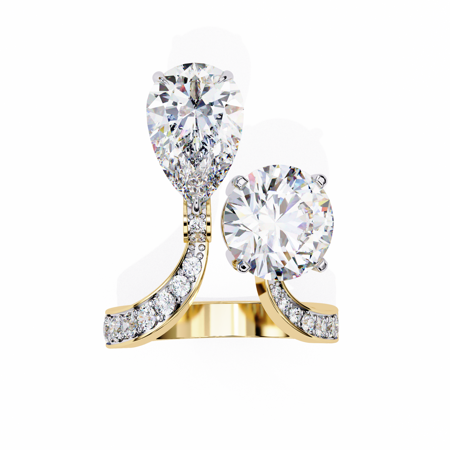 Adoria Lumiere Toi-et-Moi Solitaire Ring