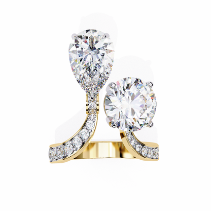 Adoria Lumiere Toi-et-Moi Solitaire Ring