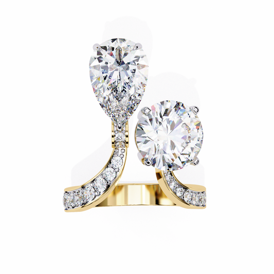 Adoria Lumiere Toi-et-Moi Solitaire Ring