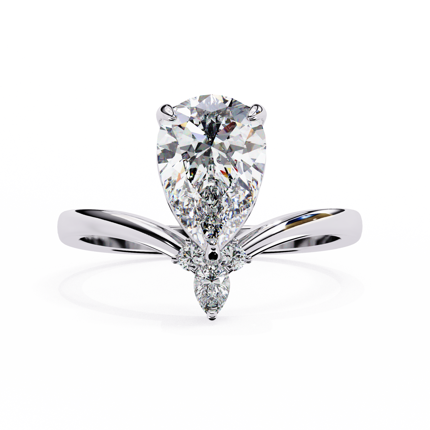 Duchess Aurevo Pear Solitaire Ring