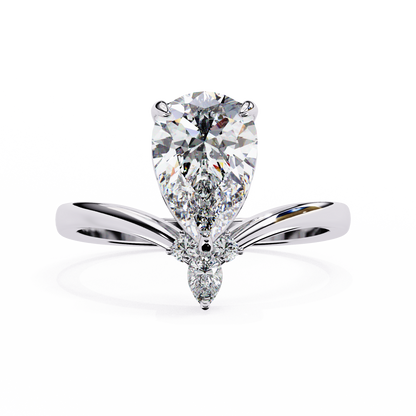 Duchess Aurevo Pear Solitaire Ring