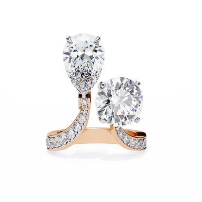 Adoria Lumiere Toi-et-Moi Solitaire Ring