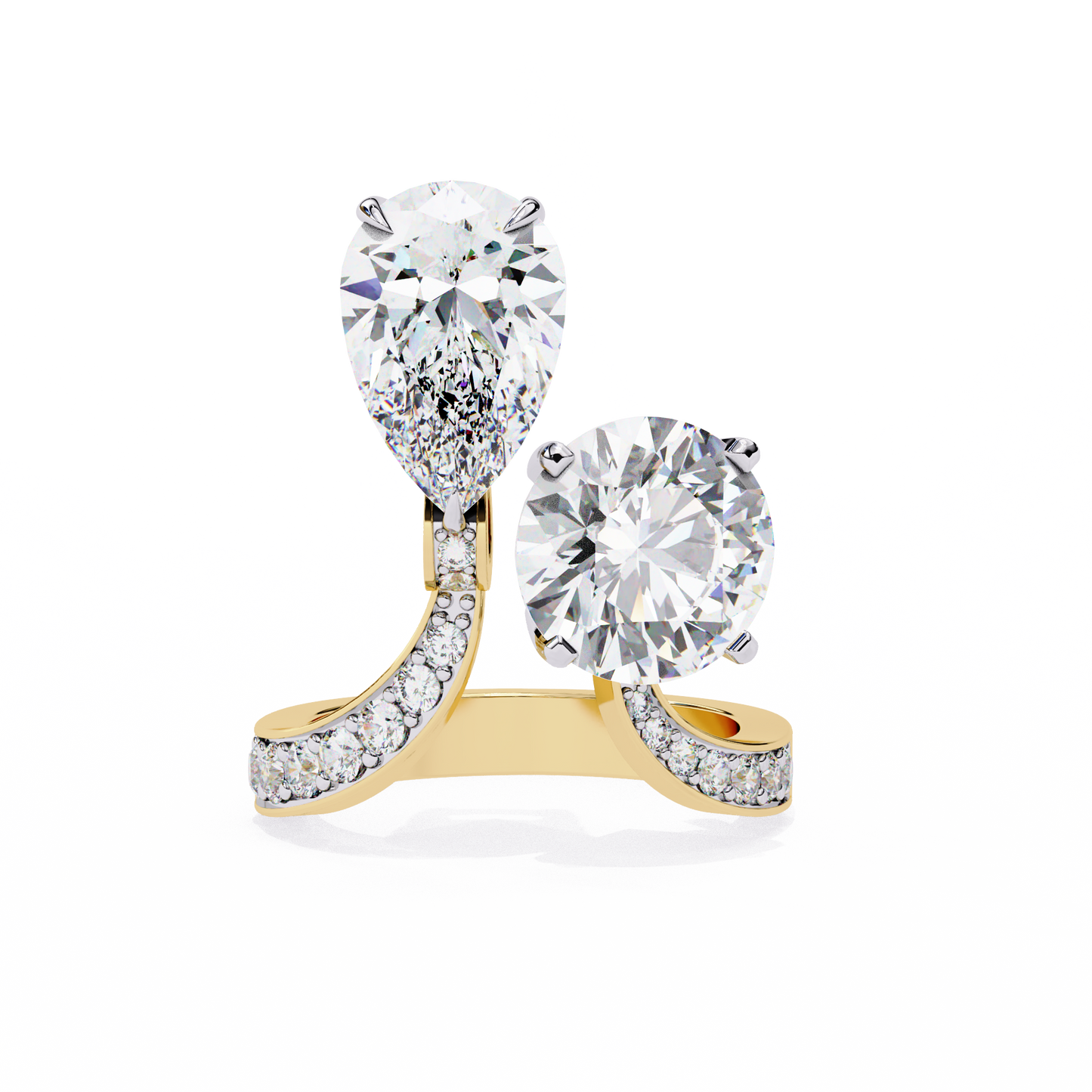 Adoria Lumiere Toi-et-Moi Solitaire Ring