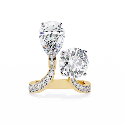 Adoria Lumiere Toi-et-Moi Solitaire Ring