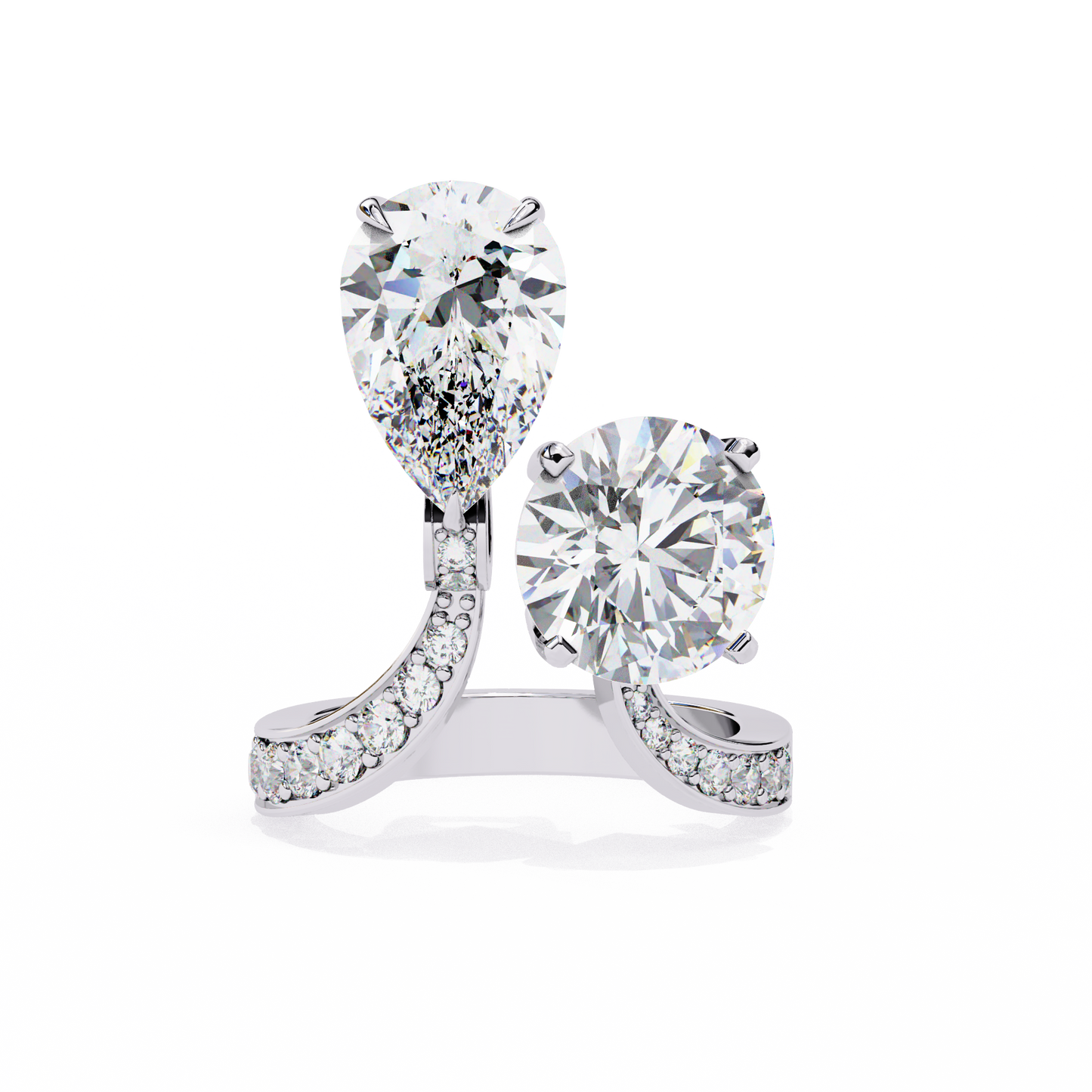 Adoria Lumiere Toi-et-Moi Solitaire Ring
