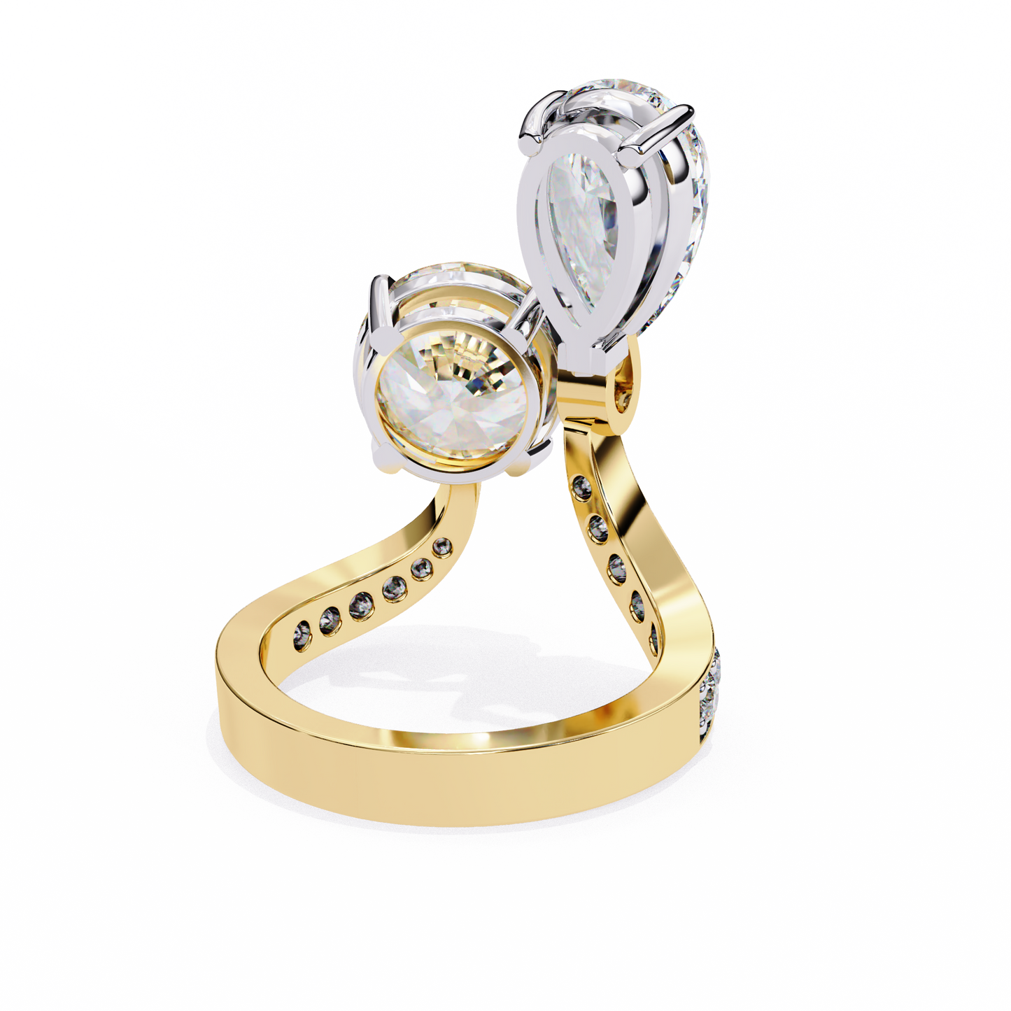 Adoria Lumiere Toi-et-Moi Solitaire Ring