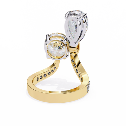 Adoria Lumiere Toi-et-Moi Solitaire Ring