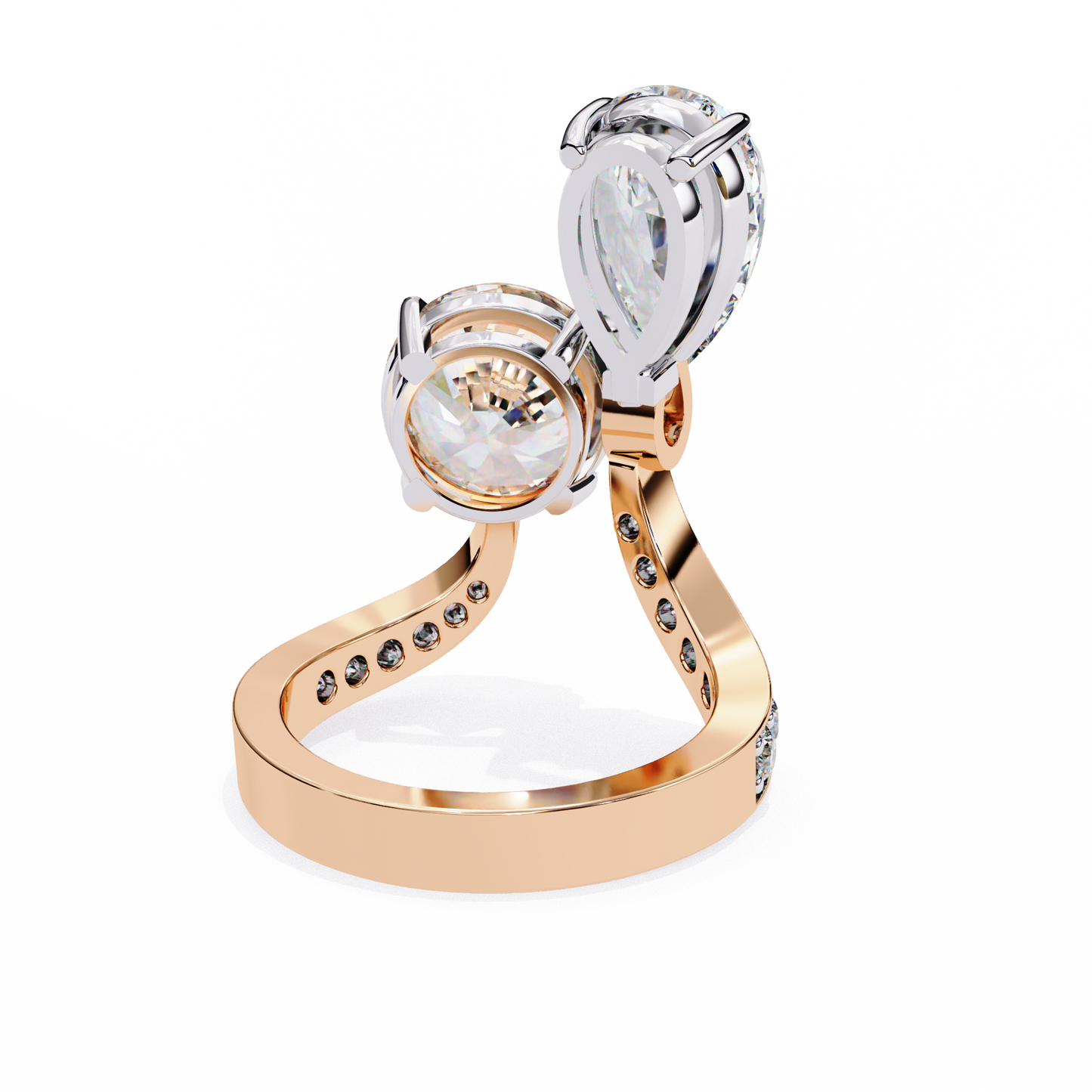 Adoria Lumiere Toi-et-Moi Solitaire Ring