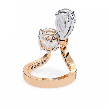 Adoria Lumiere Toi-et-Moi Solitaire Ring