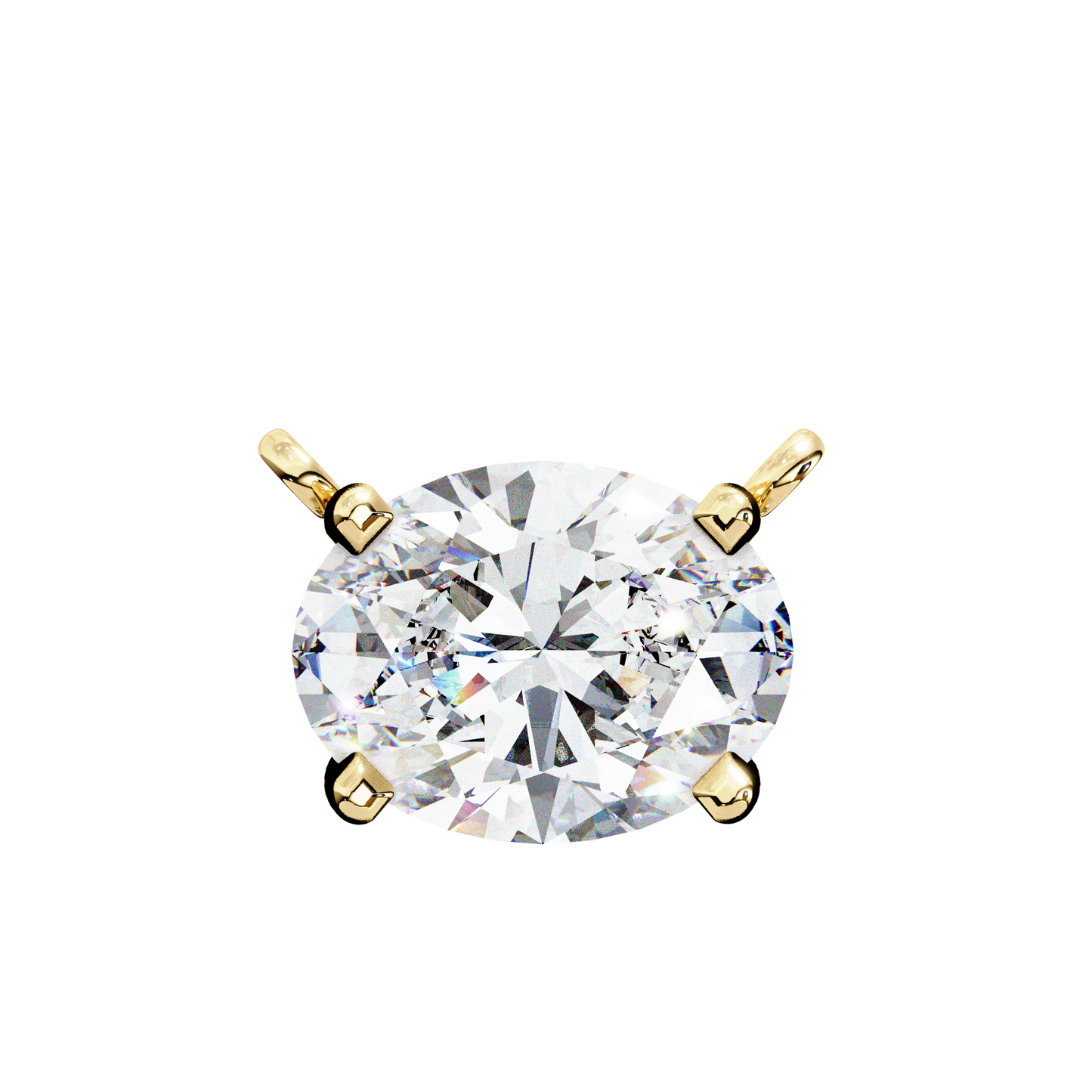 Belgravia Oval Solitaire Pendant