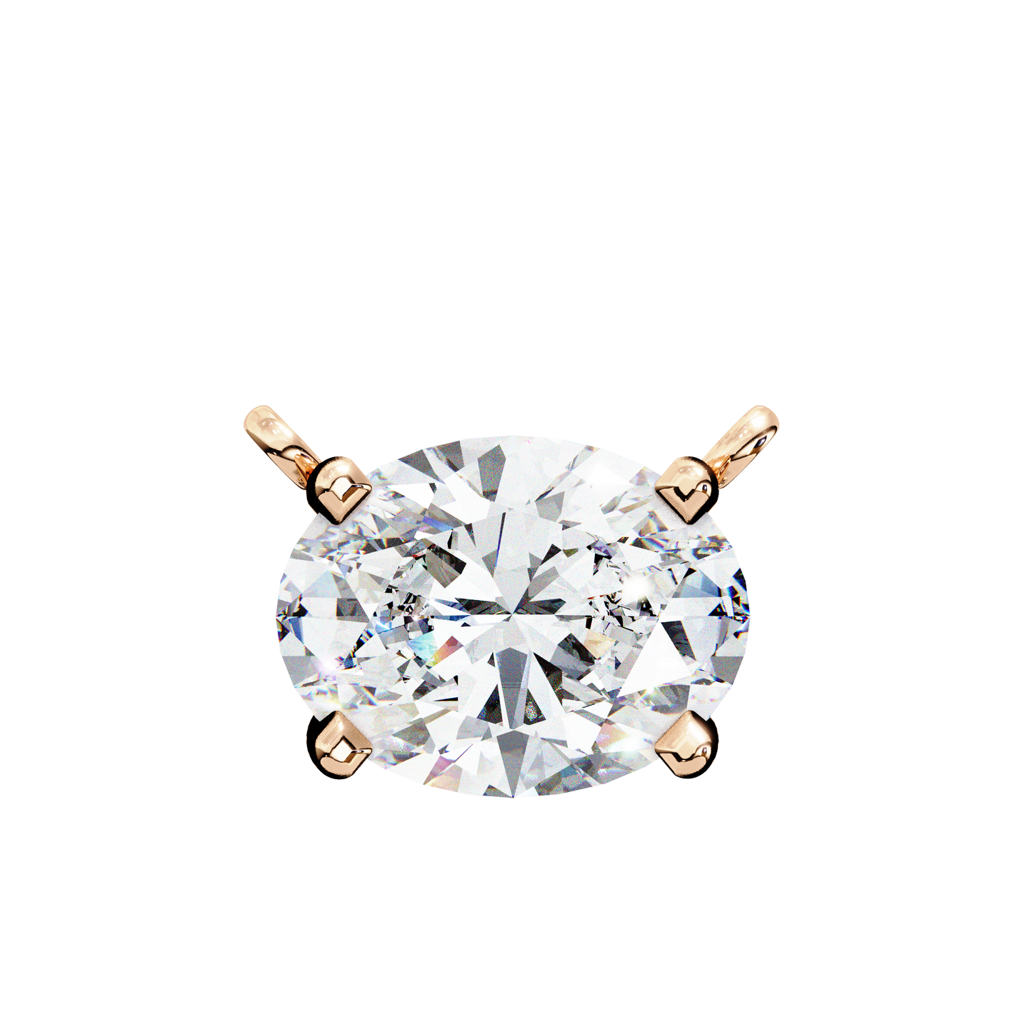 Belgravia Oval Solitaire Pendant