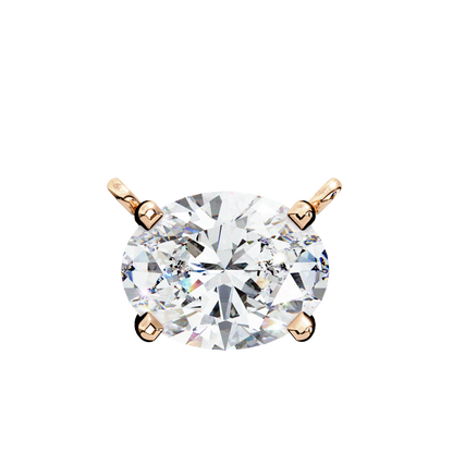 Belgravia Oval Solitaire Pendant