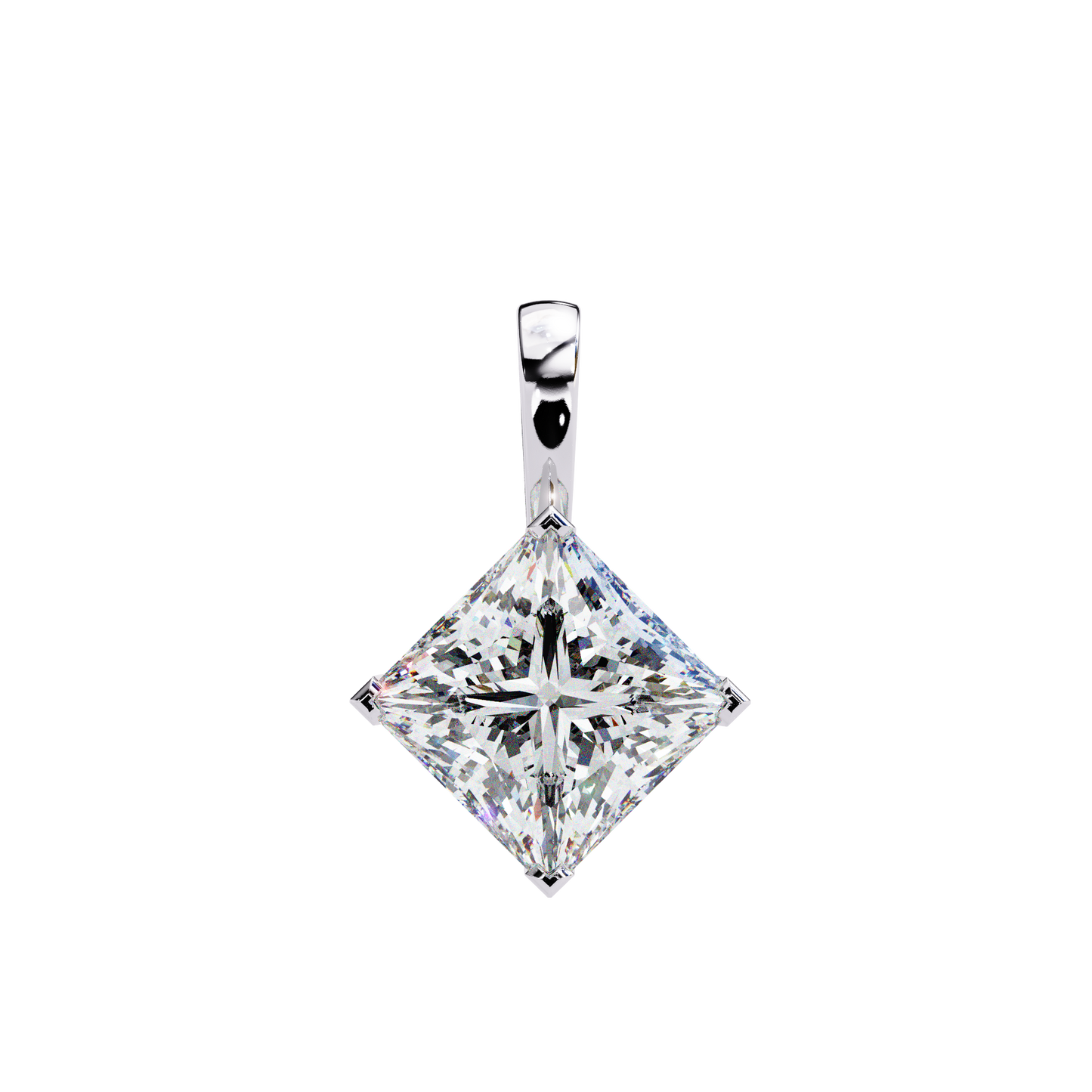 Imperessa Diore Princess Cut Solitaire Pendant