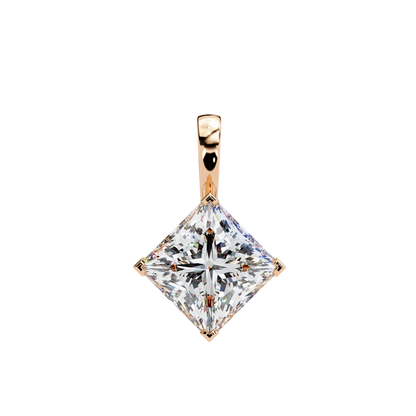 Imperessa Diore Princess Cut Solitaire Pendant
