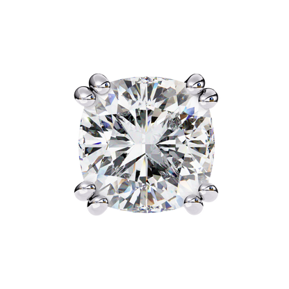 True Essence Cushion Solitaire Studs