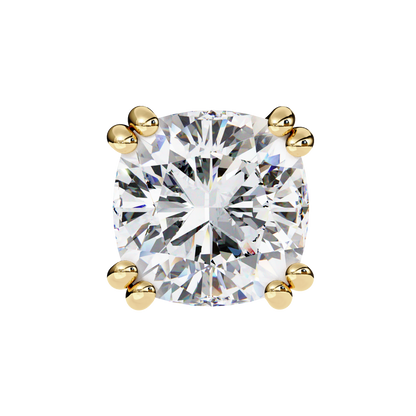 True Essence Cushion Solitaire Studs