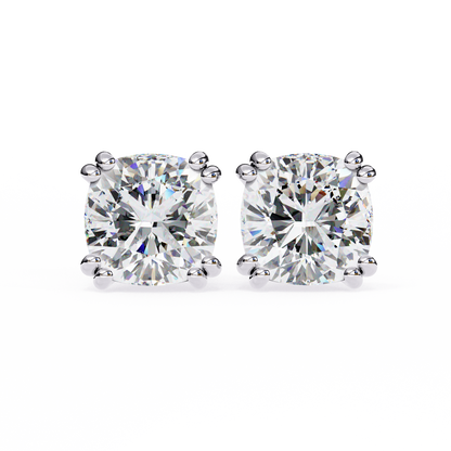 True Essence Cushion Solitaire Studs