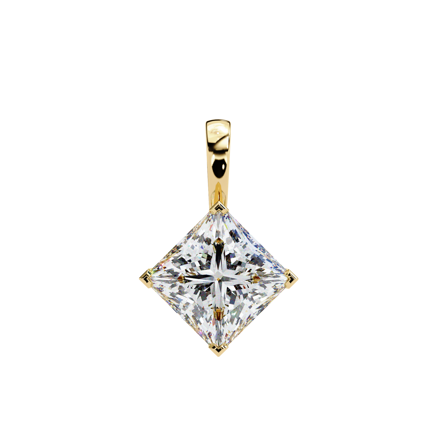 Imperessa Diore Princess Cut Solitaire Pendant