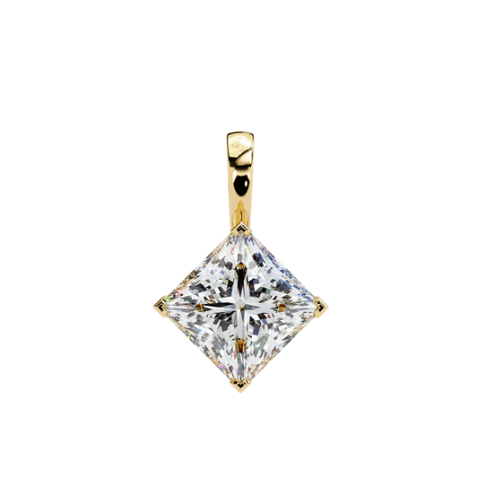 Imperessa Diore Princess Cut Solitaire Pendant
