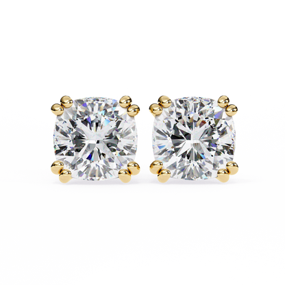 True Essence Cushion Solitaire Studs