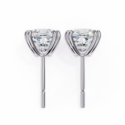 True Essence Cushion Solitaire Studs