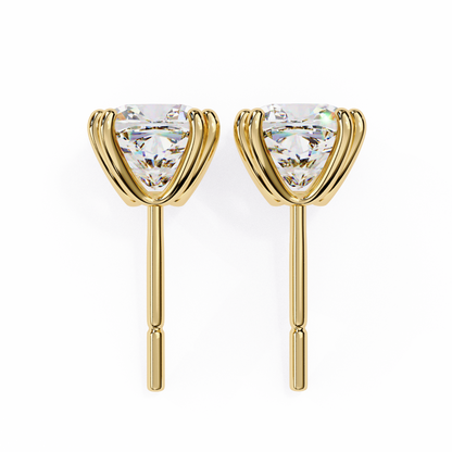 True Essence Cushion Solitaire Studs