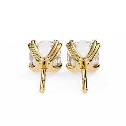 True Essence Cushion Solitaire Studs