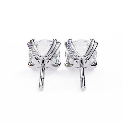 True Essence Cushion Solitaire Studs