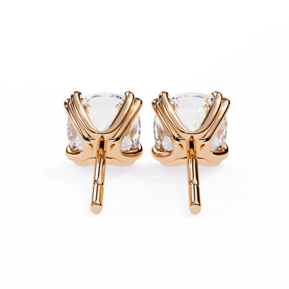 True Essence Cushion Solitaire Studs