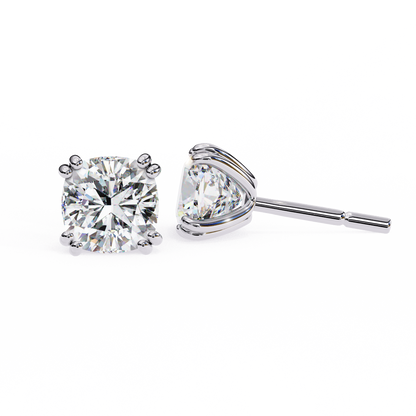 True Essence Cushion Solitaire Studs