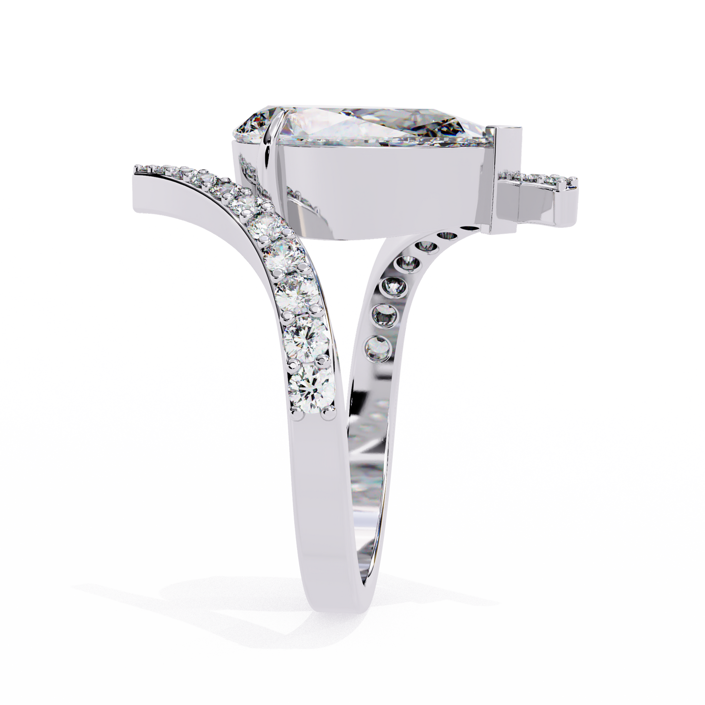 Lucinda Amoris Pear Solitaire Ring