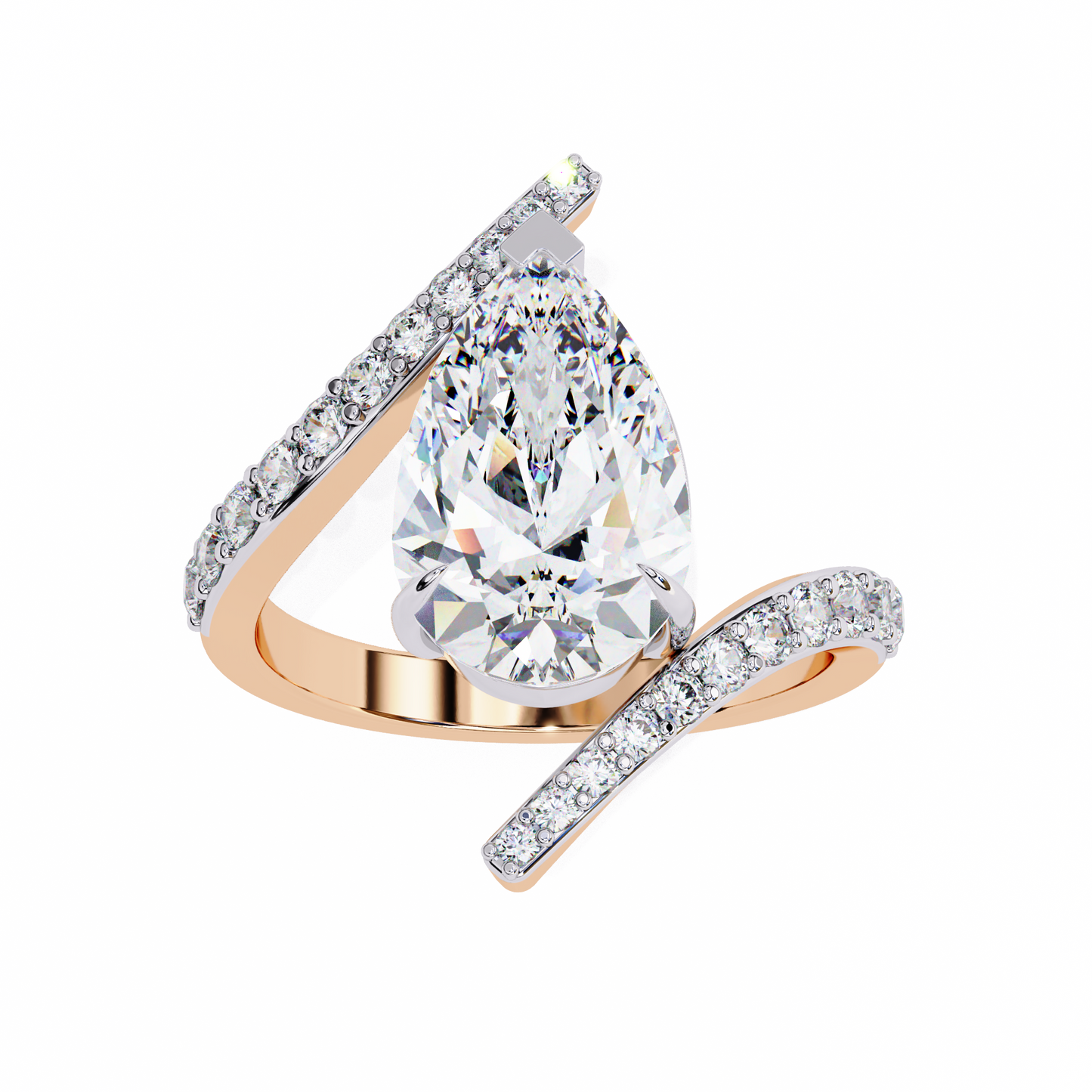 Lucinda Amoris Pear Solitaire Ring