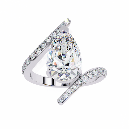 Lucinda Amoris Pear Solitaire Ring