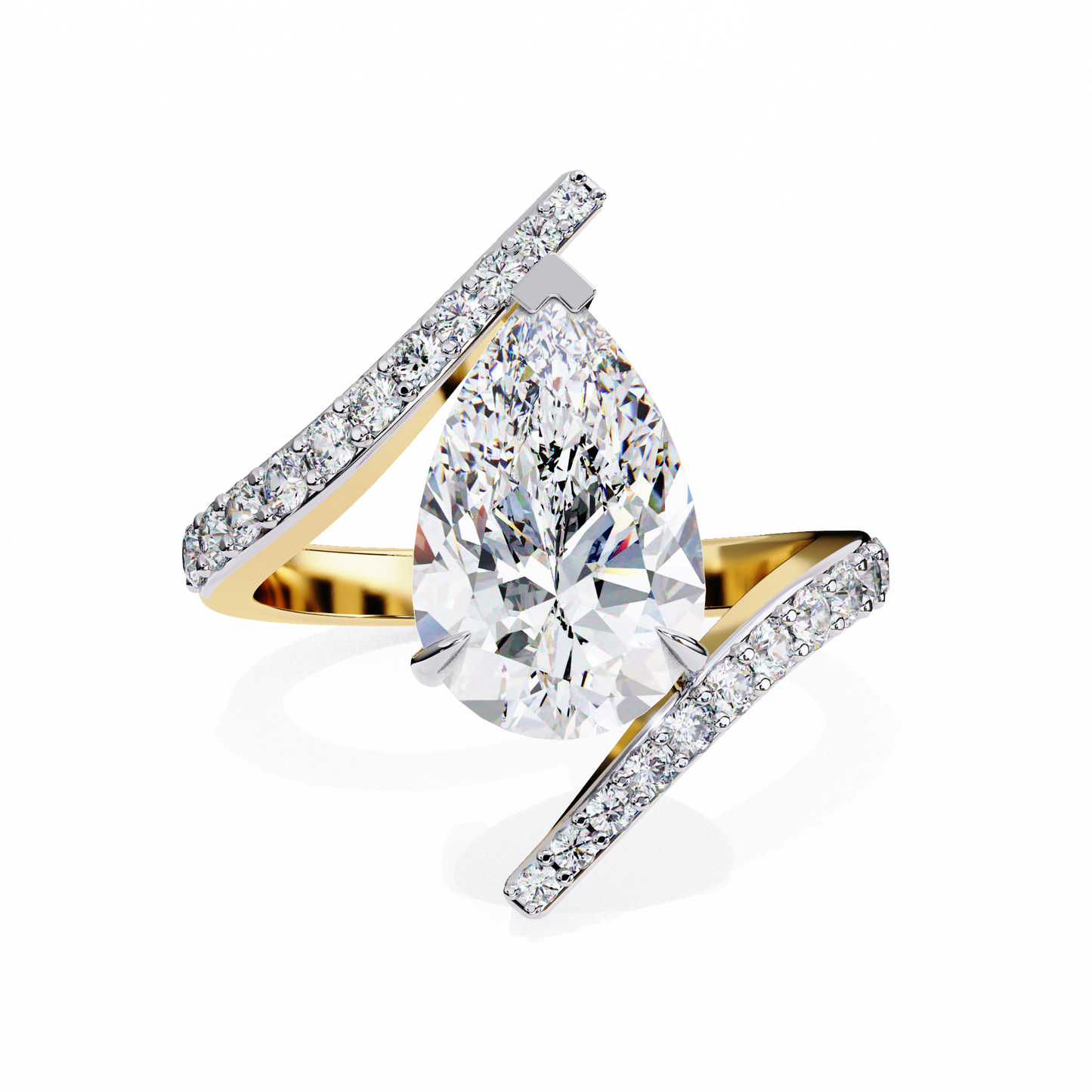 Lucinda Amoris Pear Solitaire Ring