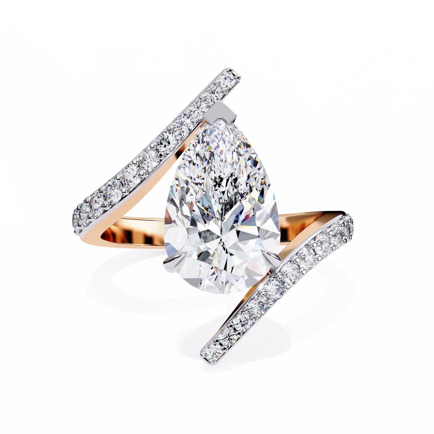 Lucinda Amoris Pear Solitaire Ring